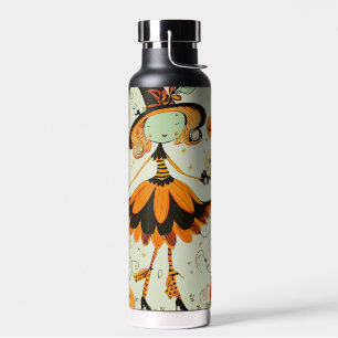 Botella De Agua capricho/bruja/calabaza/caída