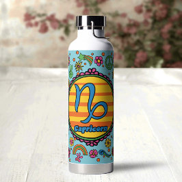 Botella De Agua Capricornio Groovy Personalizado