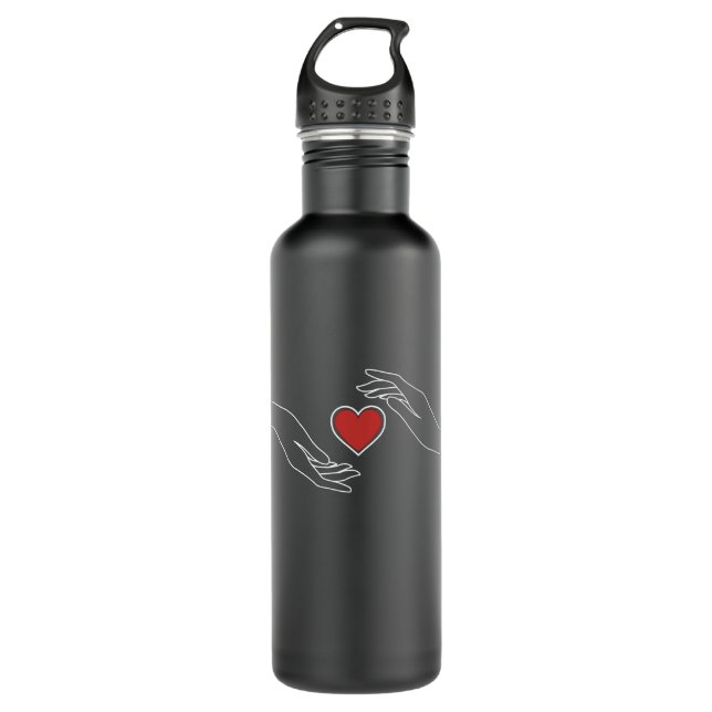 Botella De Agua Capturando el corazón (Anverso)