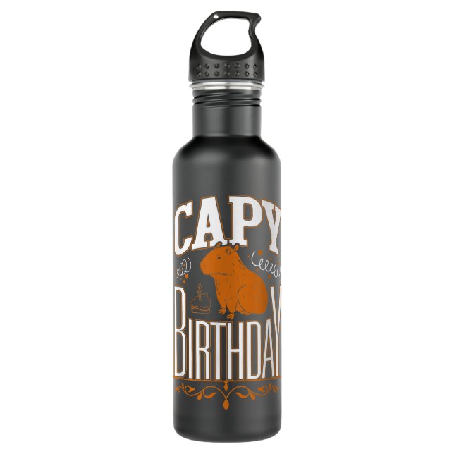 Botella De Agua Capy Birthday, Capybara Plush, Cappybara, Capybara (Anverso)