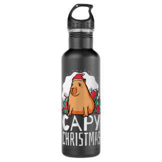 Botella De Agua Capy Christmas Capybara