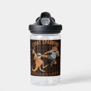 Botella De Agua Capybara divertido vs canguro ligero esparring MMA