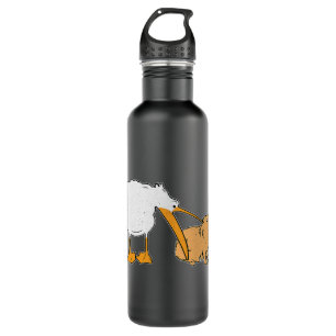 Botella De Agua Capybara Lover Pelican Trata De Comer Divertido Ca