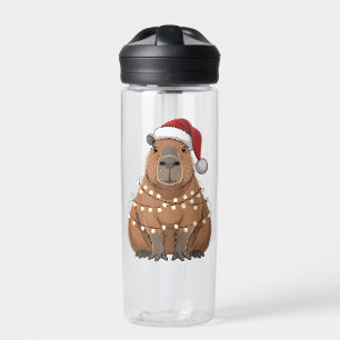 Botella De Agua Capybara Navidad Coincidencia Funny Santa