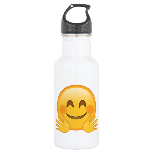 Botella De Agua Cara de abrazo - Emoji (Anverso)