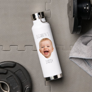 Botella De Agua Cara de bebé personalizada Foto de risa de bebé