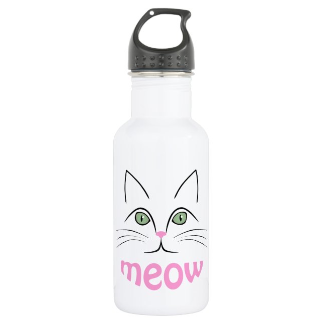 Botella De Agua Cara de gato (Anverso)