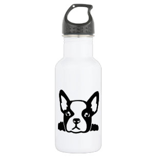 Botella De Agua Cara de la cabeza del bulldog francés