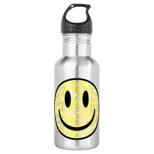 Botella De Agua Cara de sonrisa salpicada