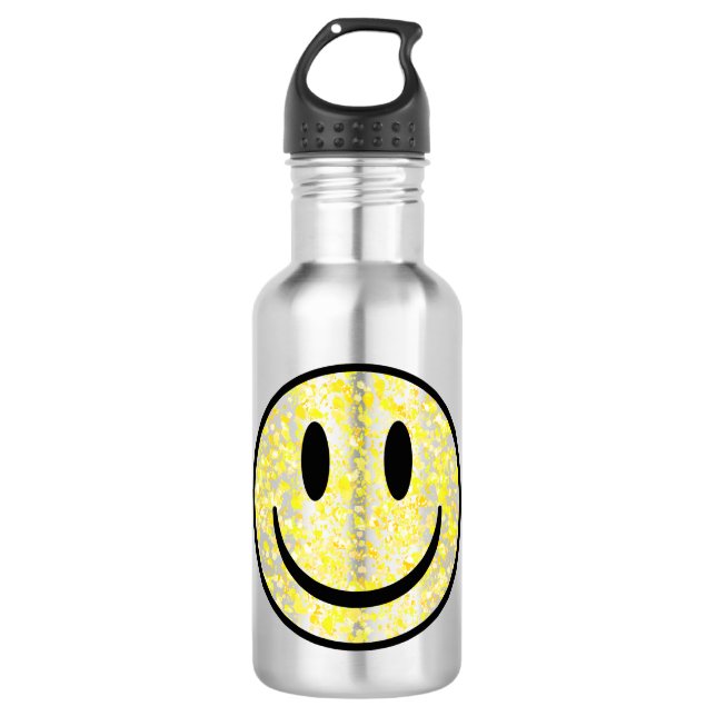 Botella De Agua Cara de sonrisa salpicada (Anverso)