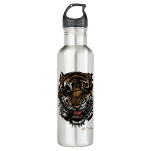 Botella De Agua Cara de tigre (diseño de firma)