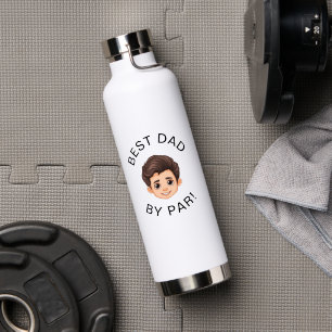 Botella De Agua Cara Personalizada Mejor Papá Por Par Nuevo Papá 
