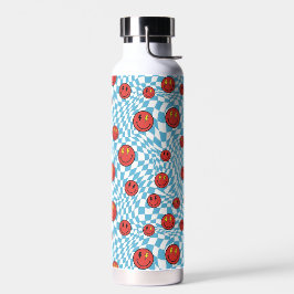 Botella De Agua Cara sonriente retro patriota