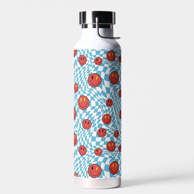 Botella De Agua Cara sonriente retro patriota (Izquierdo)