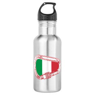 Botella De Agua Carabiner de escalada con bandera de Italia