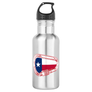 Botella De Agua Carabiner de escalada de bandera de Texas