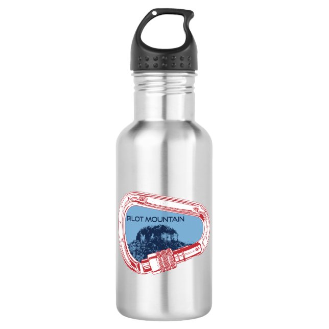 Botella De Agua Carabiner de escalada de la montaña piloto en Caro (Anverso)