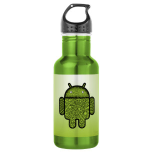 Botella De Agua Carácter de garabato de burbujas para el robot And