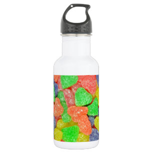 Botella De Agua Caramelos coloridos en forma de corazón