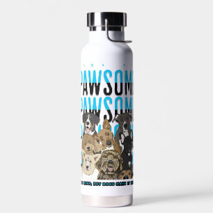 Botella De Agua Caras de perro Perro Lover Pun