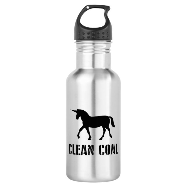 Botella De Agua Carbón limpio (Anverso)