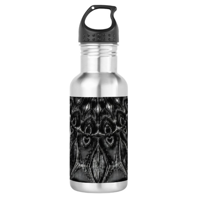 Botella De Agua Carbón Mandala (Anverso)