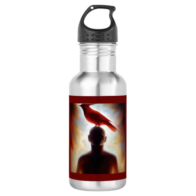 Botella De Agua Cardenal de animales espirituales 2 (Anverso)