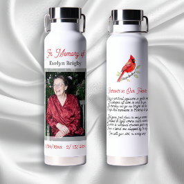 Botella De Agua Cardinal Poem Memorial Keepsake 