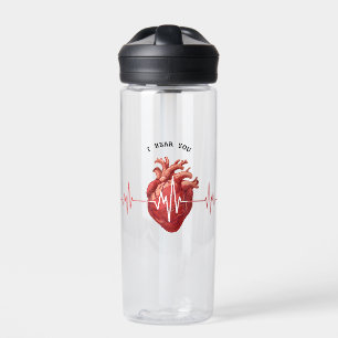 Botella De Agua cardiólogo médico del corazón Te Escucho Con Compa