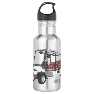 Botella De Agua Carro de golf / ilustracion personalizado de coche