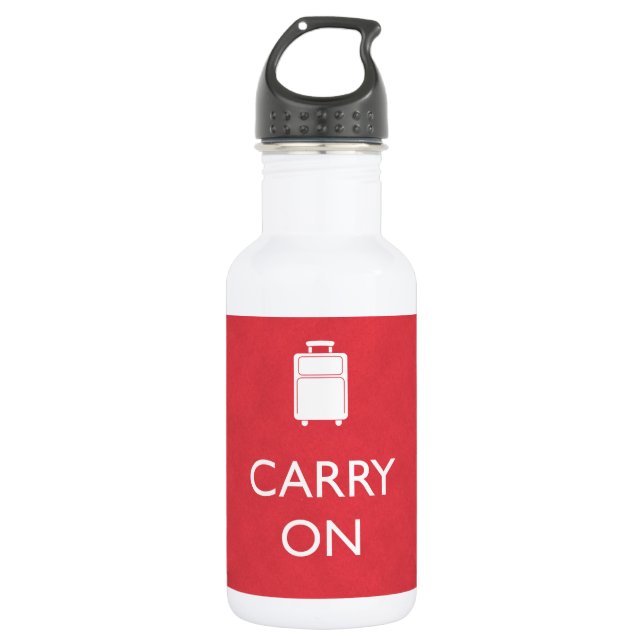Botella De Agua CARRY ON - Equipaje - Funny Red (Anverso)
