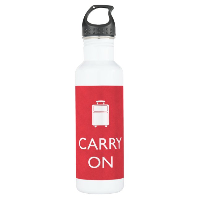 Botella De Agua CARRY ON - Equipaje - Funny Red (Anverso)