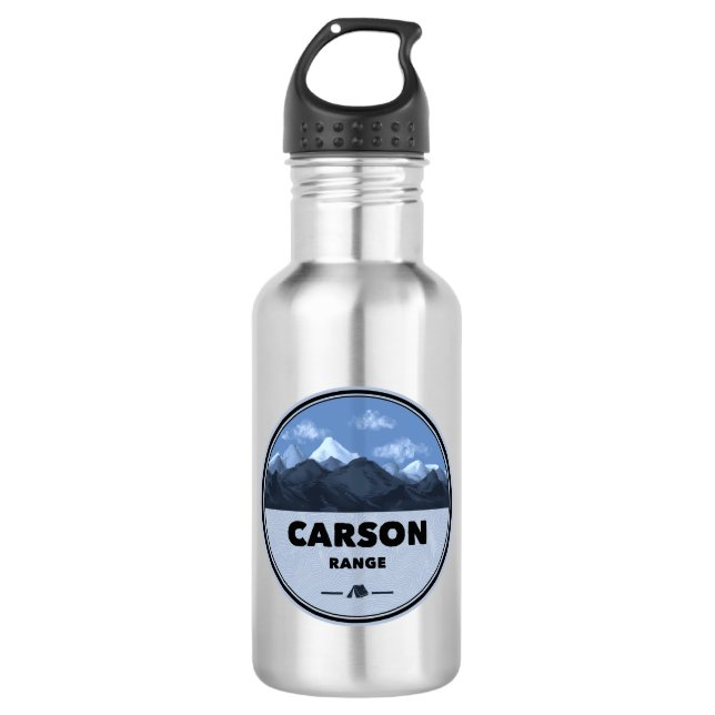 Botella De Agua Carson Range California Nevada Camping (Anverso)