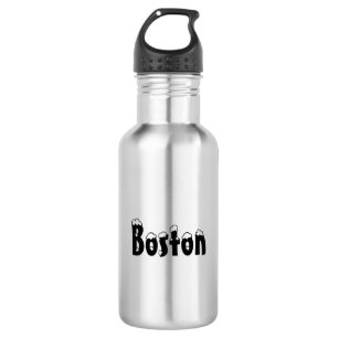 Botella De Agua Cartas negras de nieve de "Boston" -