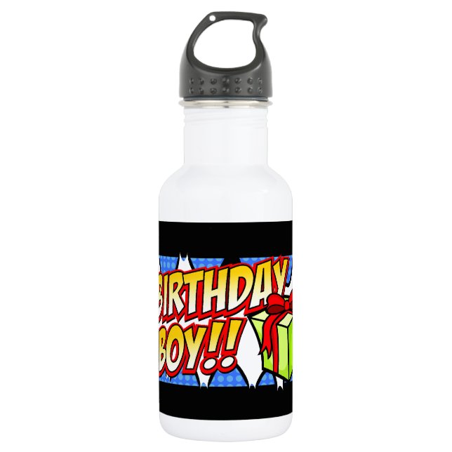 Botella De Agua Cartel de Birthday Boy (Anverso)