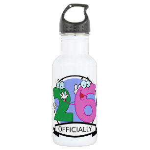 Botella De Agua Cartel de cumpleaños oficial número 26