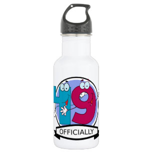 Botella De Agua Cartel de cumpleaños oficialmente 49