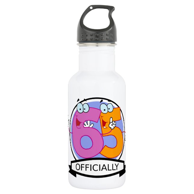 Botella De Agua Cartel oficial de cumpleaños 65 (Anverso)