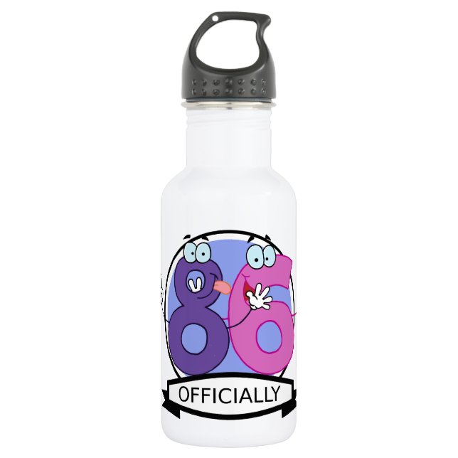 Botella De Agua Cartel oficial de cumpleaños 86 (Anverso)