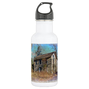 Botella De Agua Casa de campo de Derelict en la carretera de la Ri