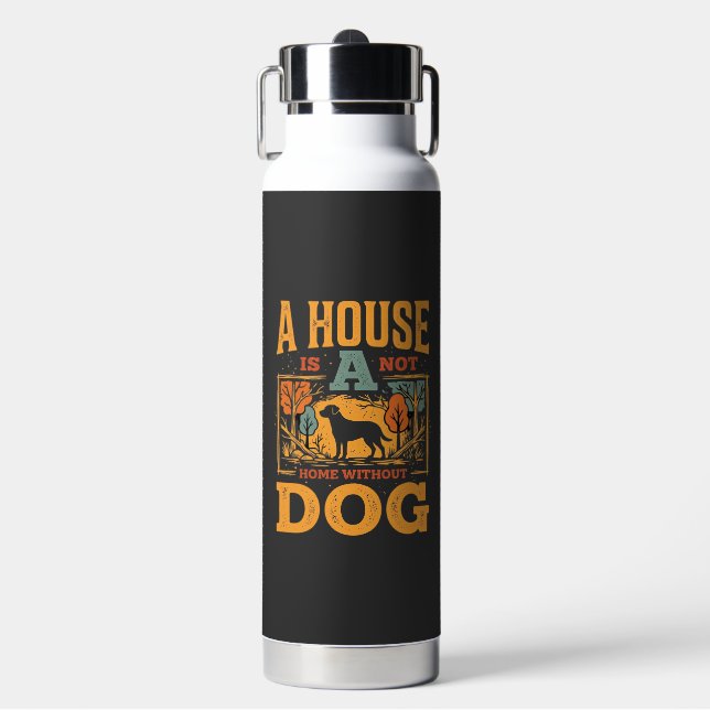 Botella De Agua Casa de Perro Vintage (Frente)