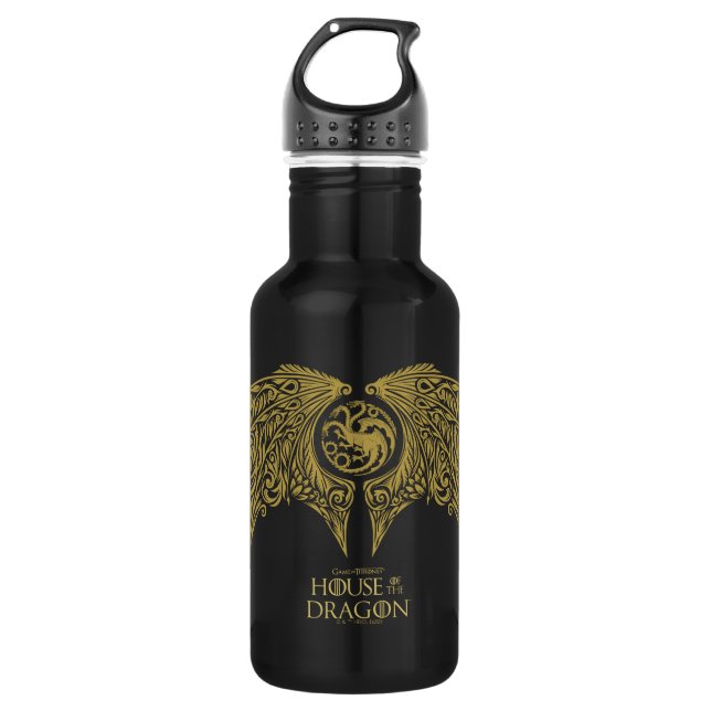 Botella De Agua CASA DEL DRAGÓN | Escudo Targaryen alado (Anverso)
