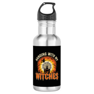 Botella De Agua Casa Embrujada Colgando con mis Brujas en Hallowee