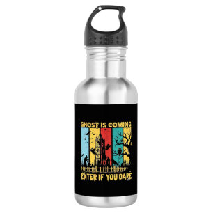 Botella De Agua Casa Embrujada de Halloween La Bruja del Búho_