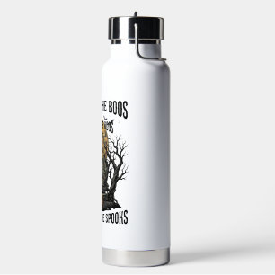 Botella De Agua Casa Embrujada Halloween Grabado Antiguo Spooky T