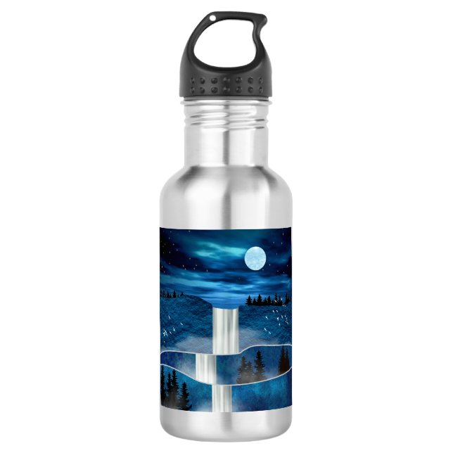 Botella De Agua Cascada azul (Anverso)