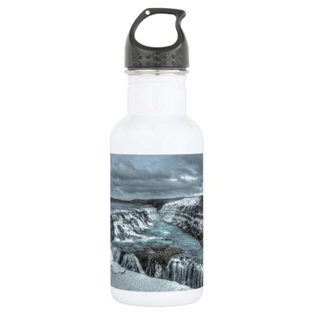 Botella De Agua Cascada de Gullfoss, Islandia (Anverso)
