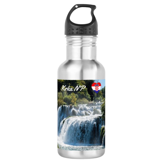 Botella De Agua Cascada en el Parque Nacional Krka - Dalmatia, Cro (Anverso)