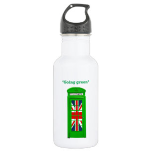 Botella De Agua Casilla telefónica de Londres "en verde"