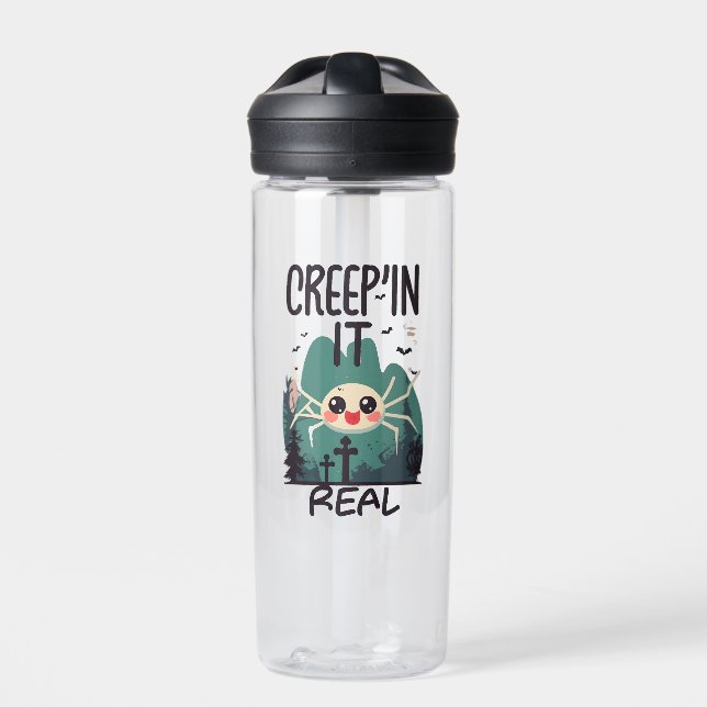 Botella De Agua Castigo de araña de Halloween Kawaii (Delante)
